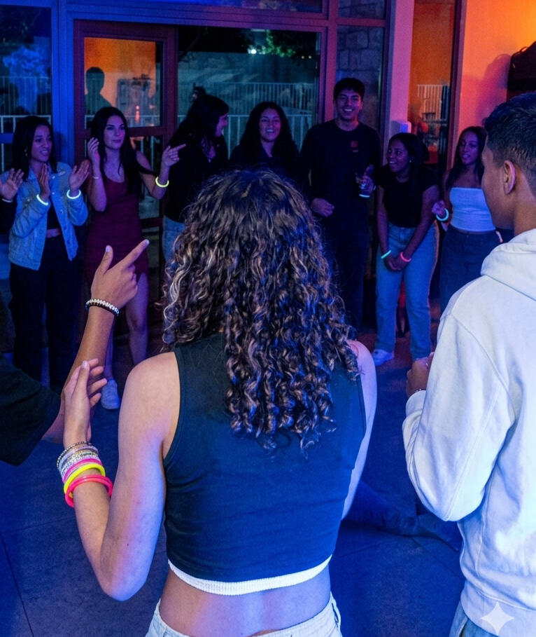 Ambiente fluorescente Luces neón y efectos que transforman cualquier espacio.